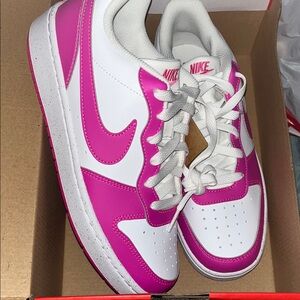 Nike White and Pink Athletic Shoes